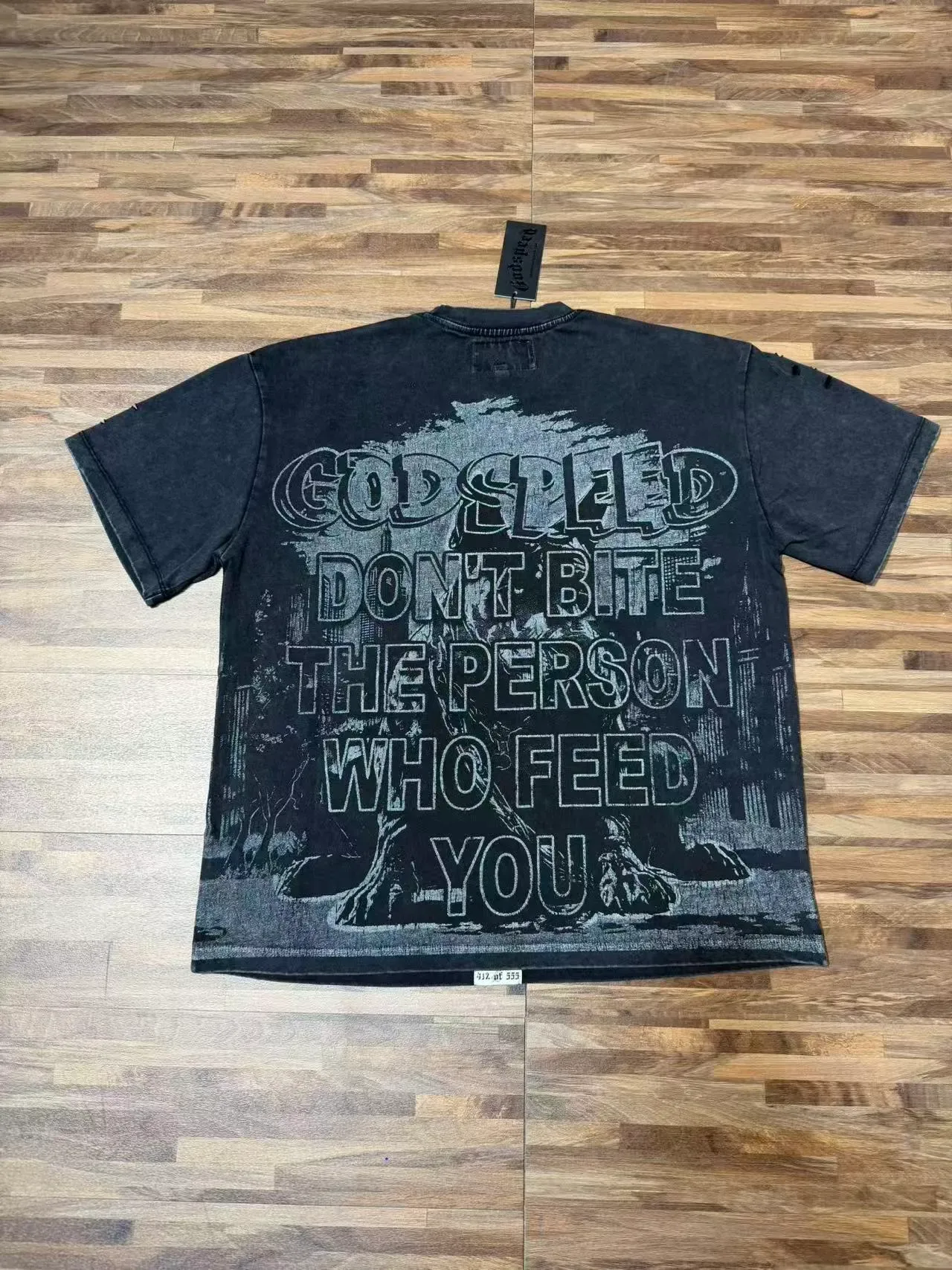 Godspeed Graphic Pitbull Cityscape T-Shirt 4