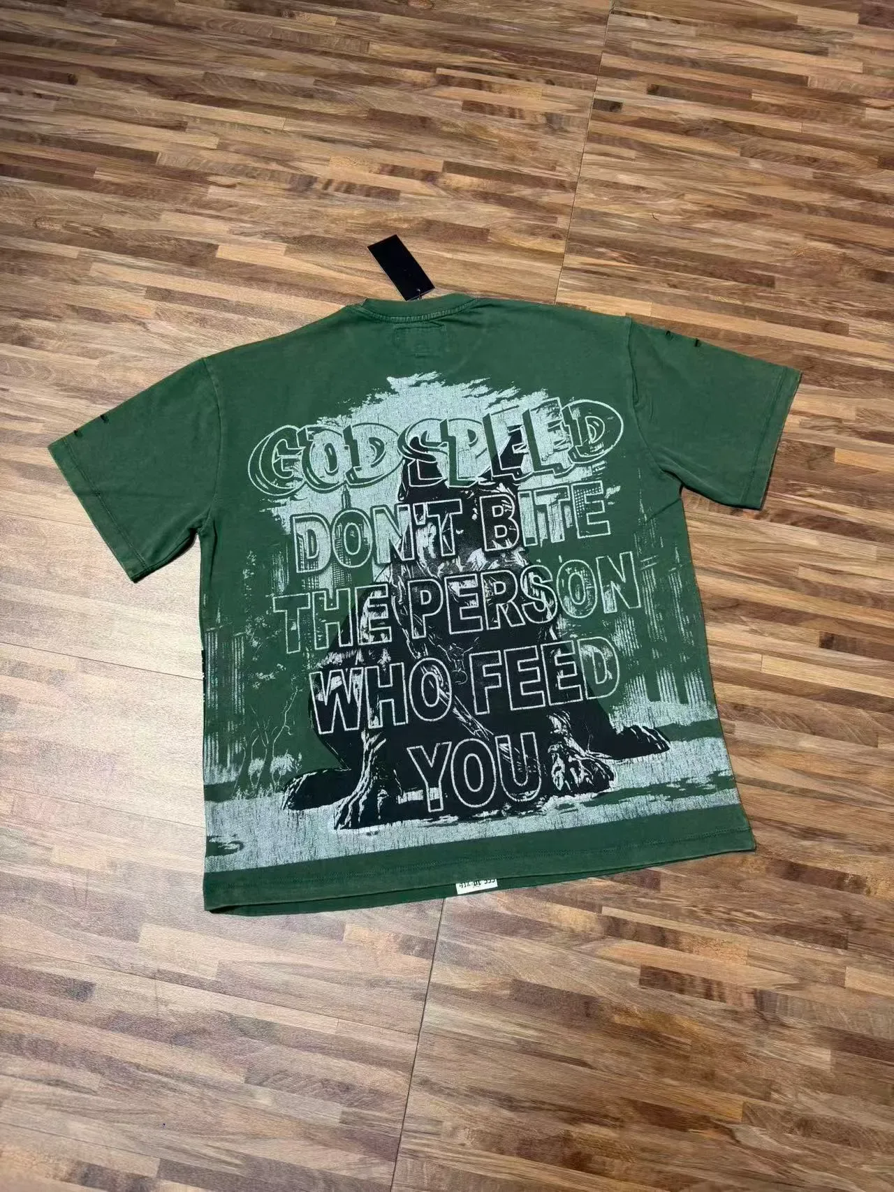 Godspeed Graphic Pitbull Cityscape T-Shirt 7