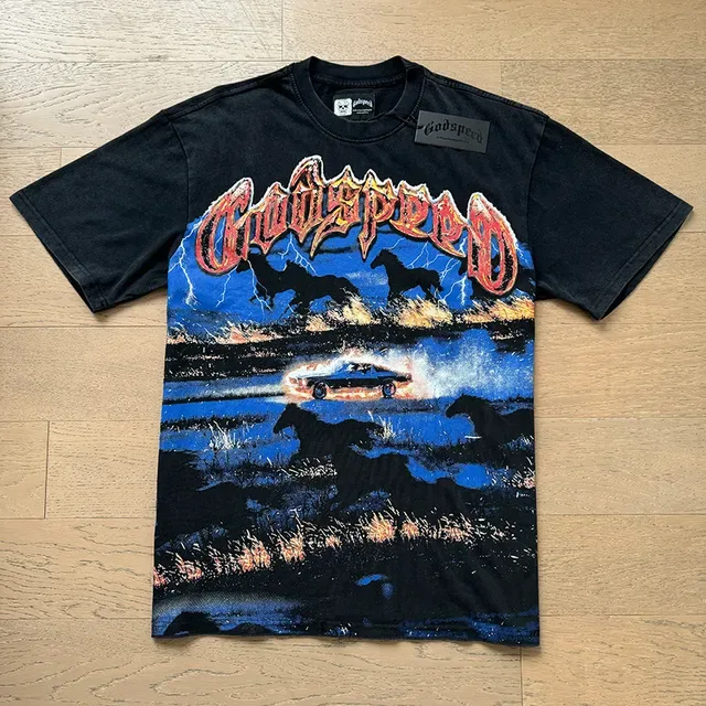 Godspeed Graphic Print Black T-Shirt 2