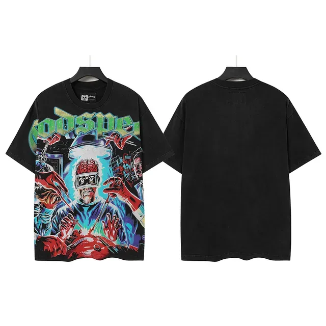 Godspeed Graphic Print Oversized Black T-Shirt 2