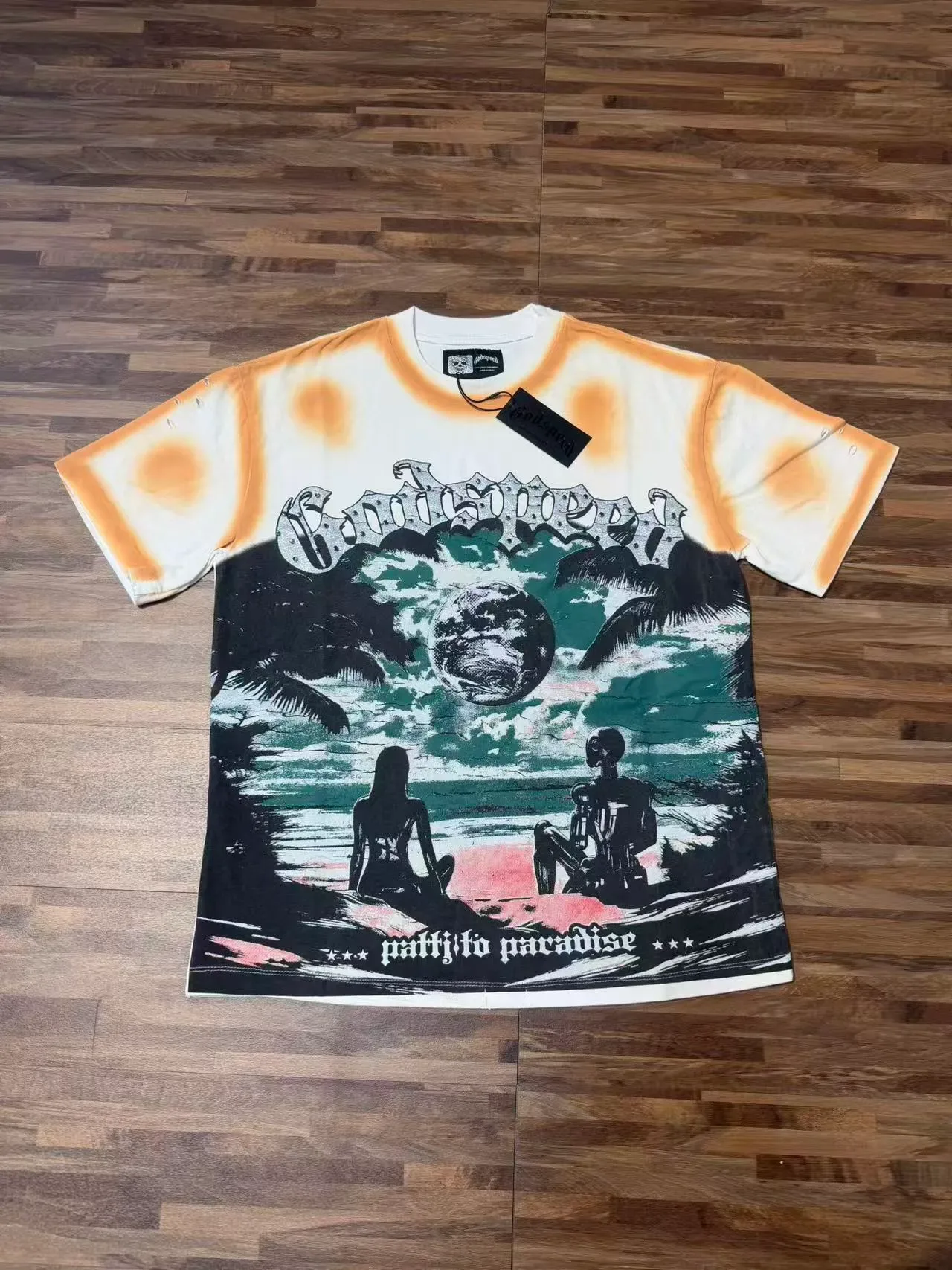 Godspeed Patty to Paradise Burnout Gradient Graphic T-Shirt 2