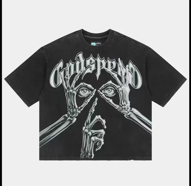 Godspeed Skeletal Hands Graphic Black T-Shirt 6