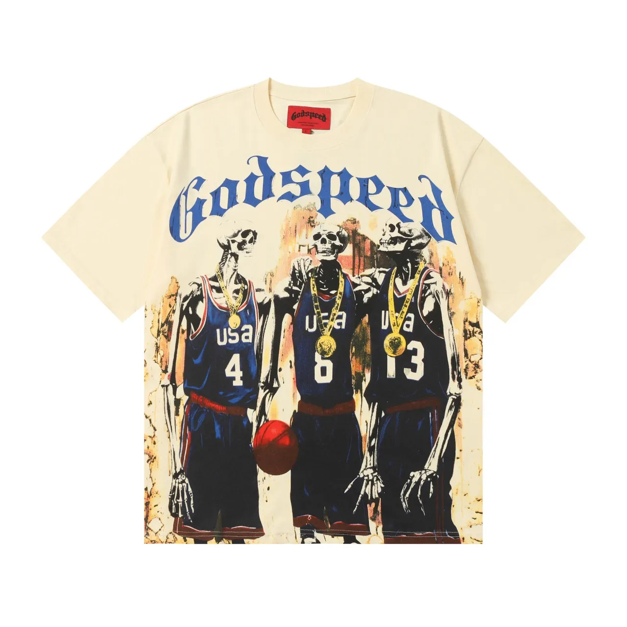 Godspeed Skeletal USA Basketball Graphic T-Shirt 5