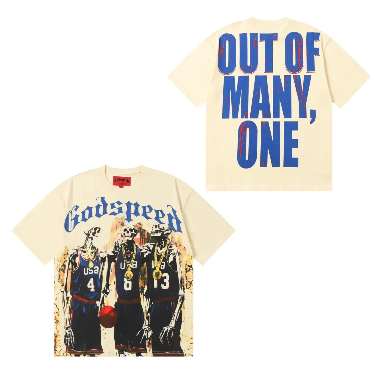 Godspeed Skeletal USA Basketball Graphic T-Shirt 7