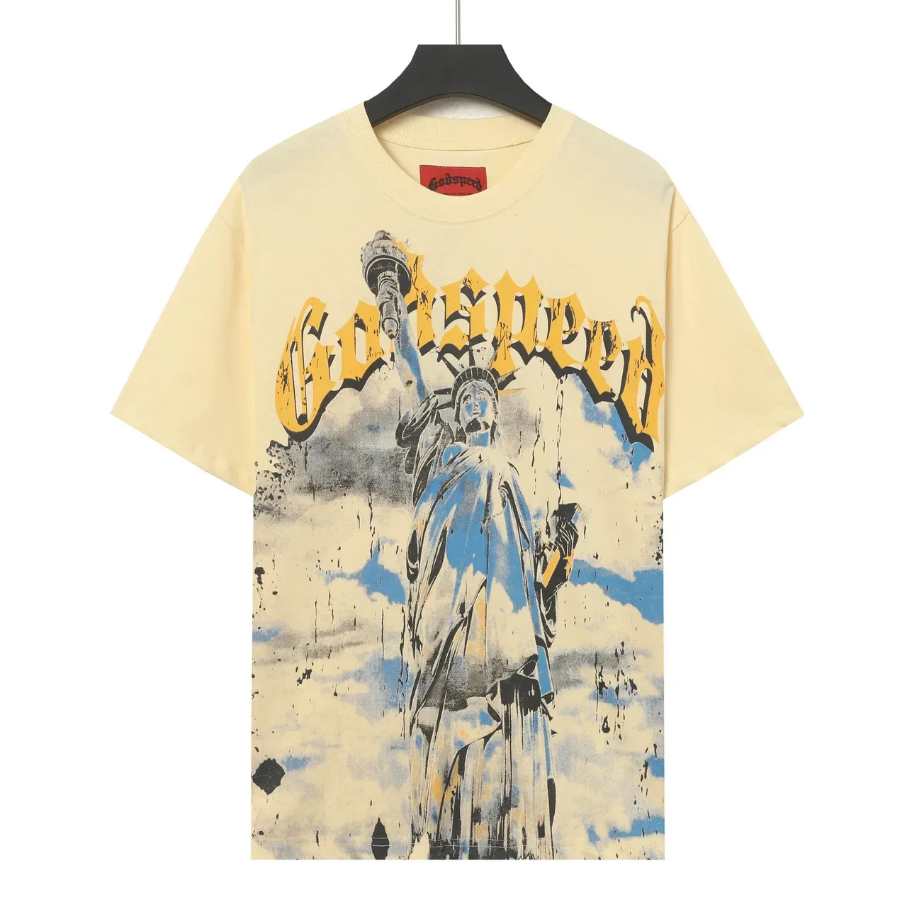Camiseta Godspeed con estampado gráfico de la Estatua de la Libertad 6