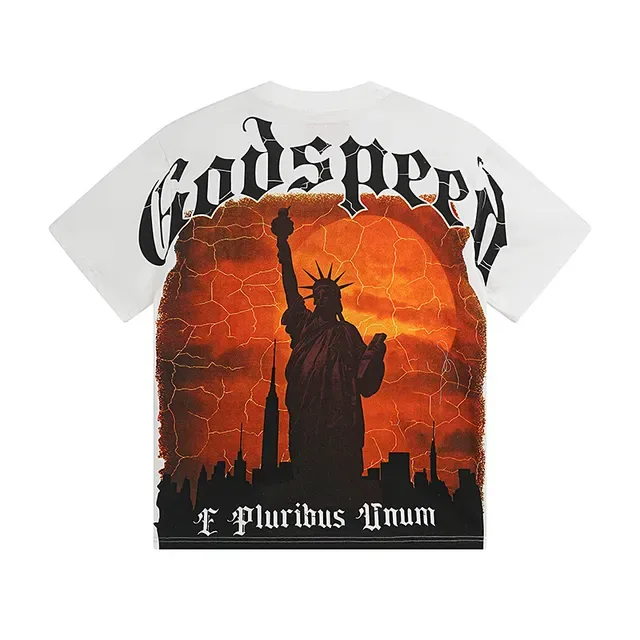 Godspeed White Black Graphic-Print Oversized Fit T-Shirt 3