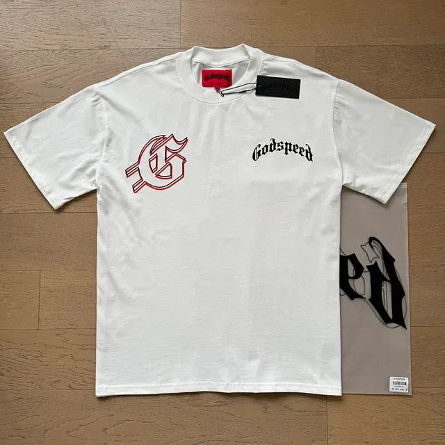 Godspeed White Black Graphic-Print Oversized Fit T-Shirt 6