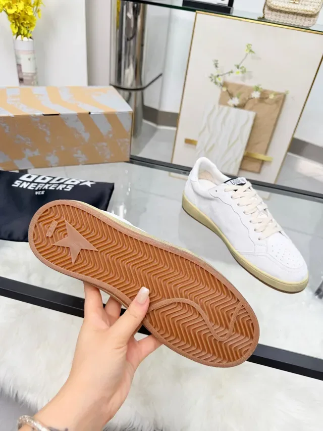 Golden Goose Ball Star Off-White Suede Lifestyle Sneakers 2