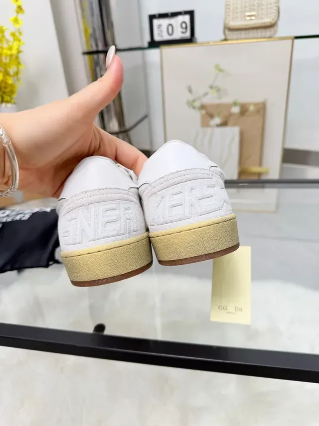 Golden Goose Ball Star Off-White Suede Lifestyle Sneakers 4