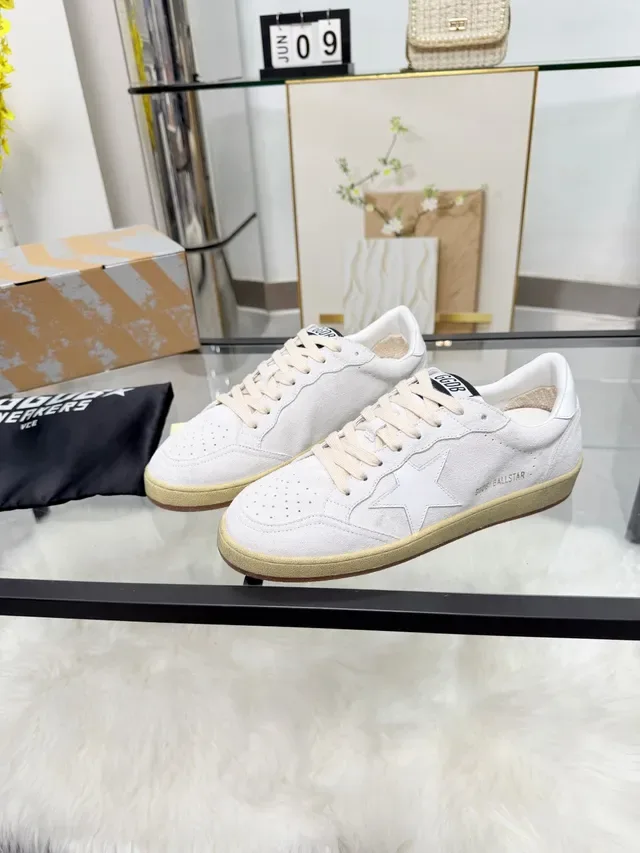 Golden Goose Ball Star Off-White Suede Lifestyle Sneakers 5