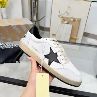 Golden Goose Ball Star White and Black Star Lifestyle Sneakers