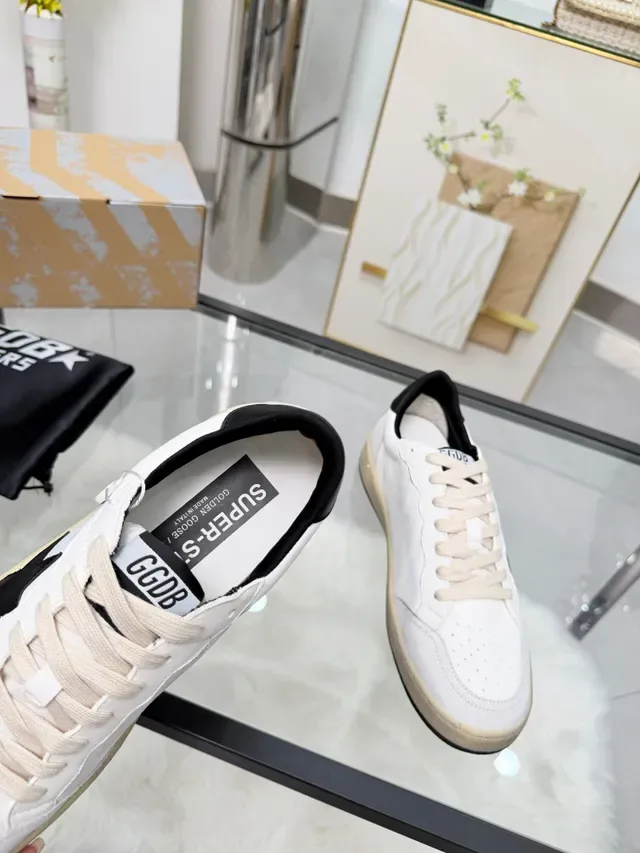 Golden Goose Ball Star White and Black Star Lifestyle Sneakers 3