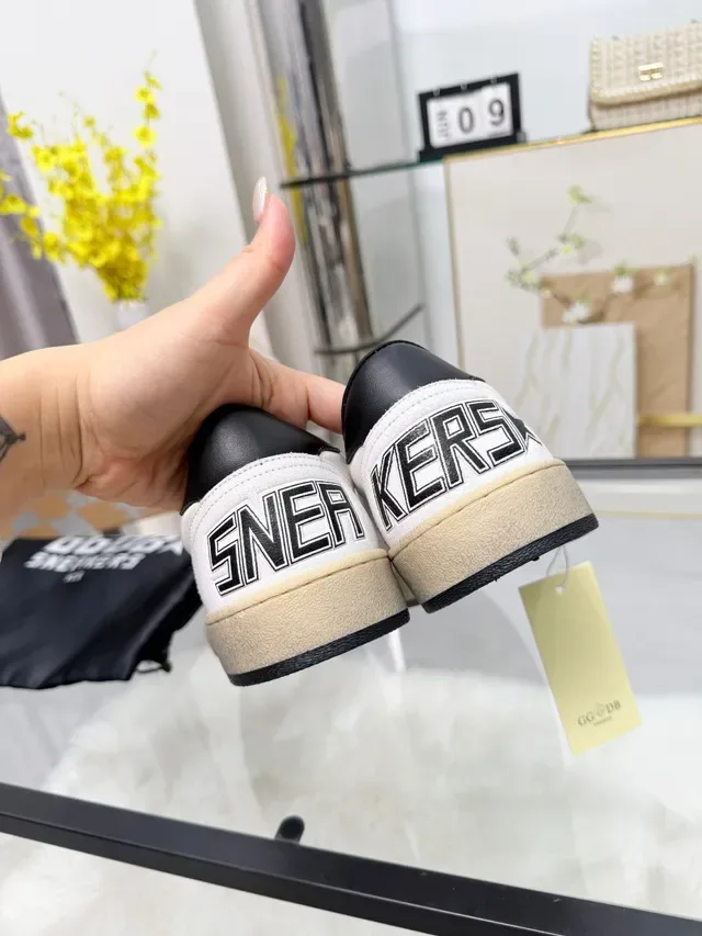 Golden Goose Ball Star White and Black Star Lifestyle Sneakers 4