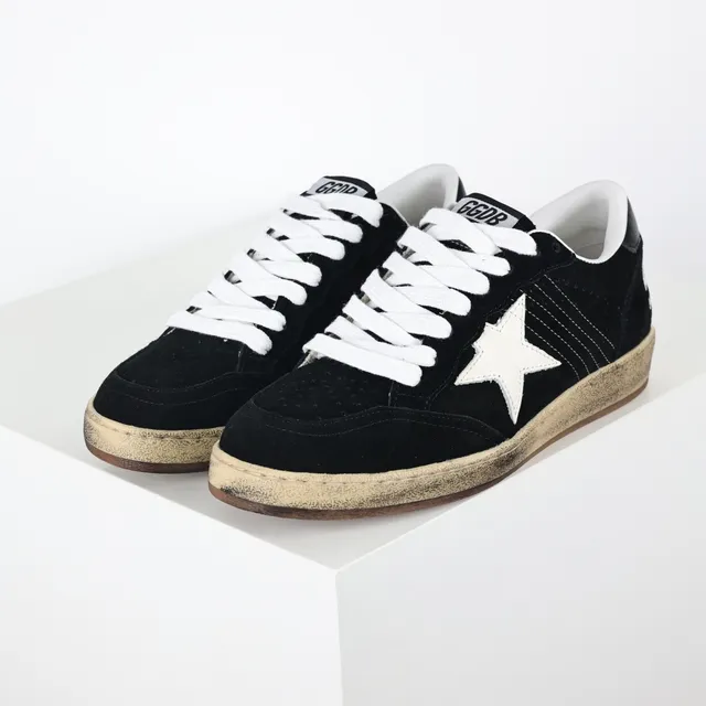 Golden Goose Super-Star Black Suede White Star Lifestyle Sneakers 2
