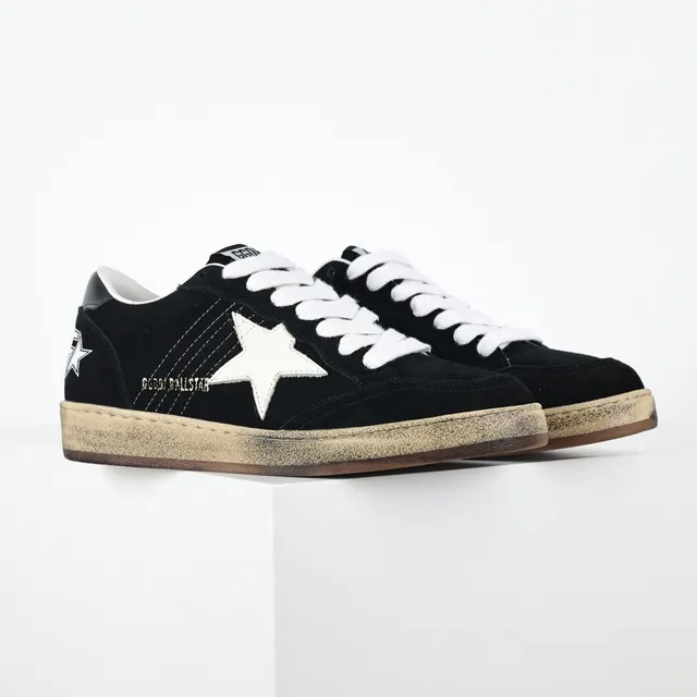 Golden Goose Super-Star Black Suede White Star Lifestyle Sneakers 3