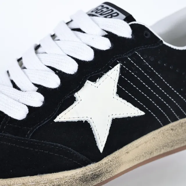 Golden Goose Super-Star Black Suede White Star Lifestyle Sneakers 6