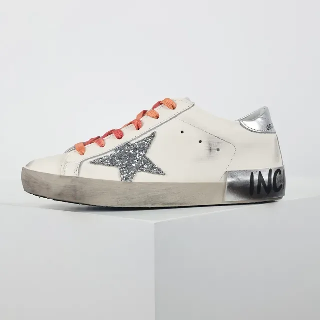 Golden Goose Super-Star Off-White Glitter Star tênis lifestyle 9