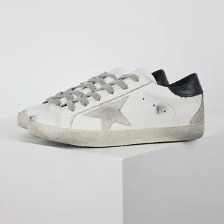 Golden Goose Superstar Distressed White Leather Lifestyle Sneakers