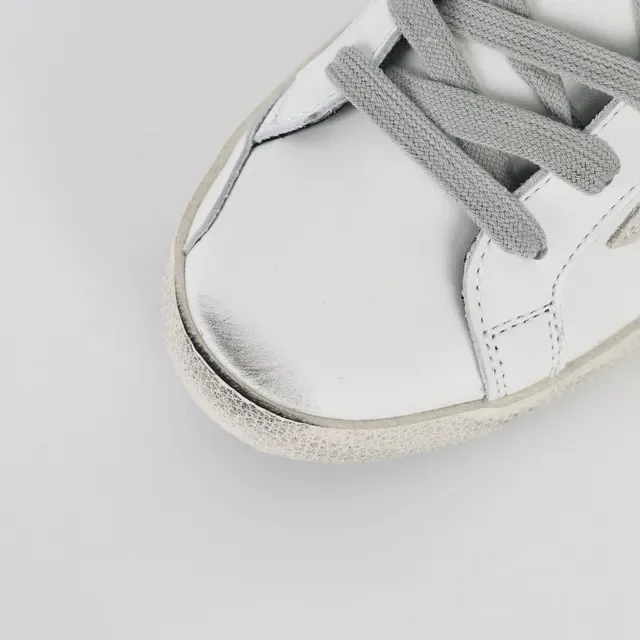 Golden Goose Superstar Distressed White Leather Lifestyle Sneakers 5
