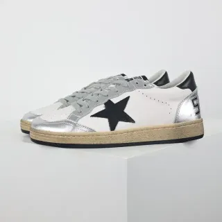 Golden Goose White Silver Low-Top Star-Emblem Lifestyle Sneakers