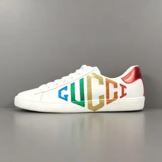 Gucci Ace Rainbow Logo White Lifestyle Sneakers