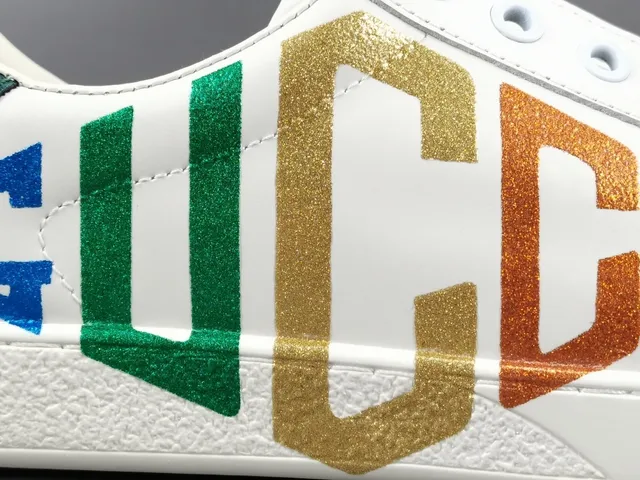 Gucci Ace Rainbow Logo White Lifestyle Sneakers 6