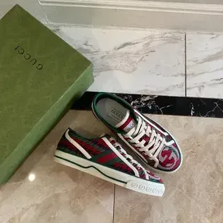 Gucci Ace Red Green Web Stripe Lifestyle Sneakers