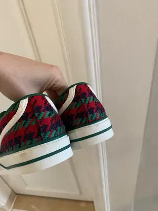 Gucci Ace Red Green Web Stripe Lifestyle Sneakers 4