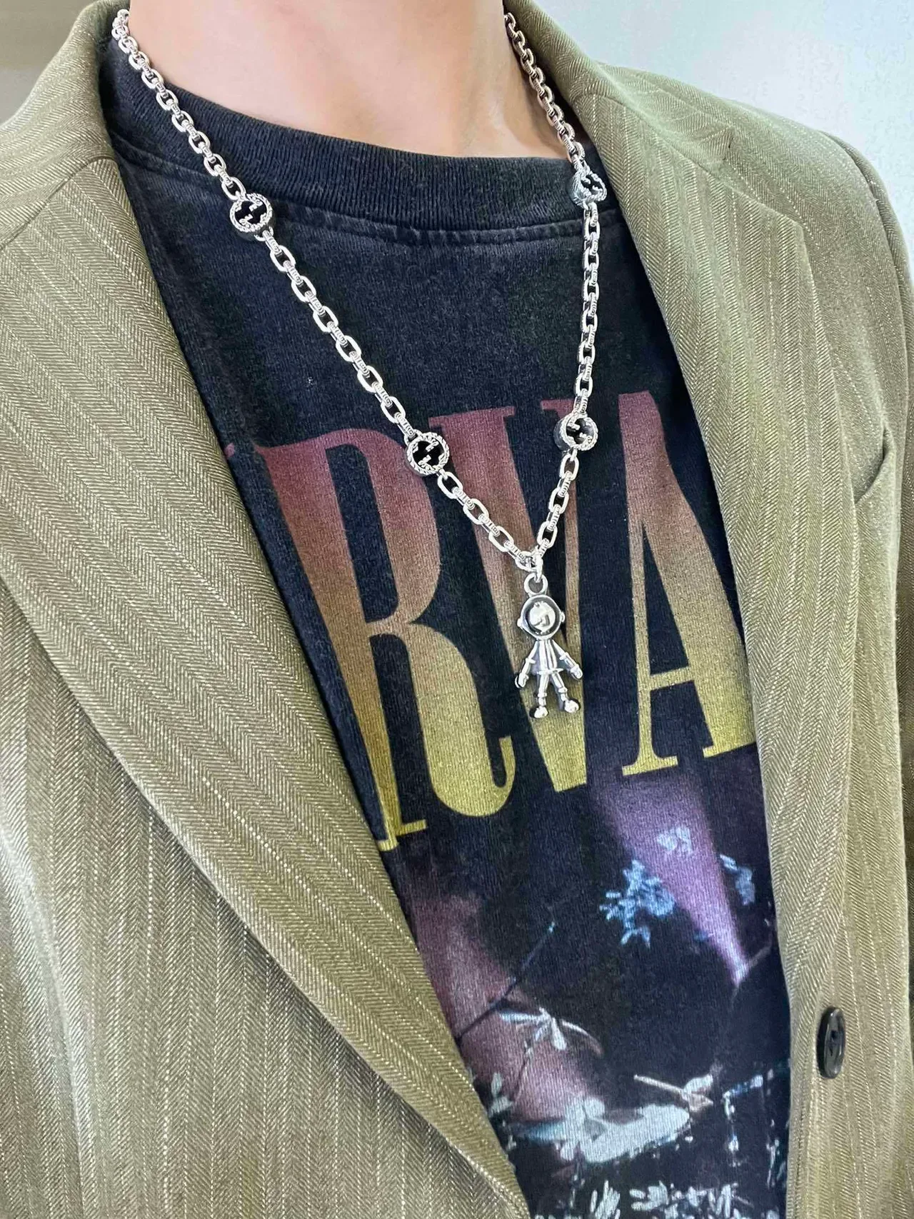 Gucci Astronaut Pendant Silver Chain Necklace 5