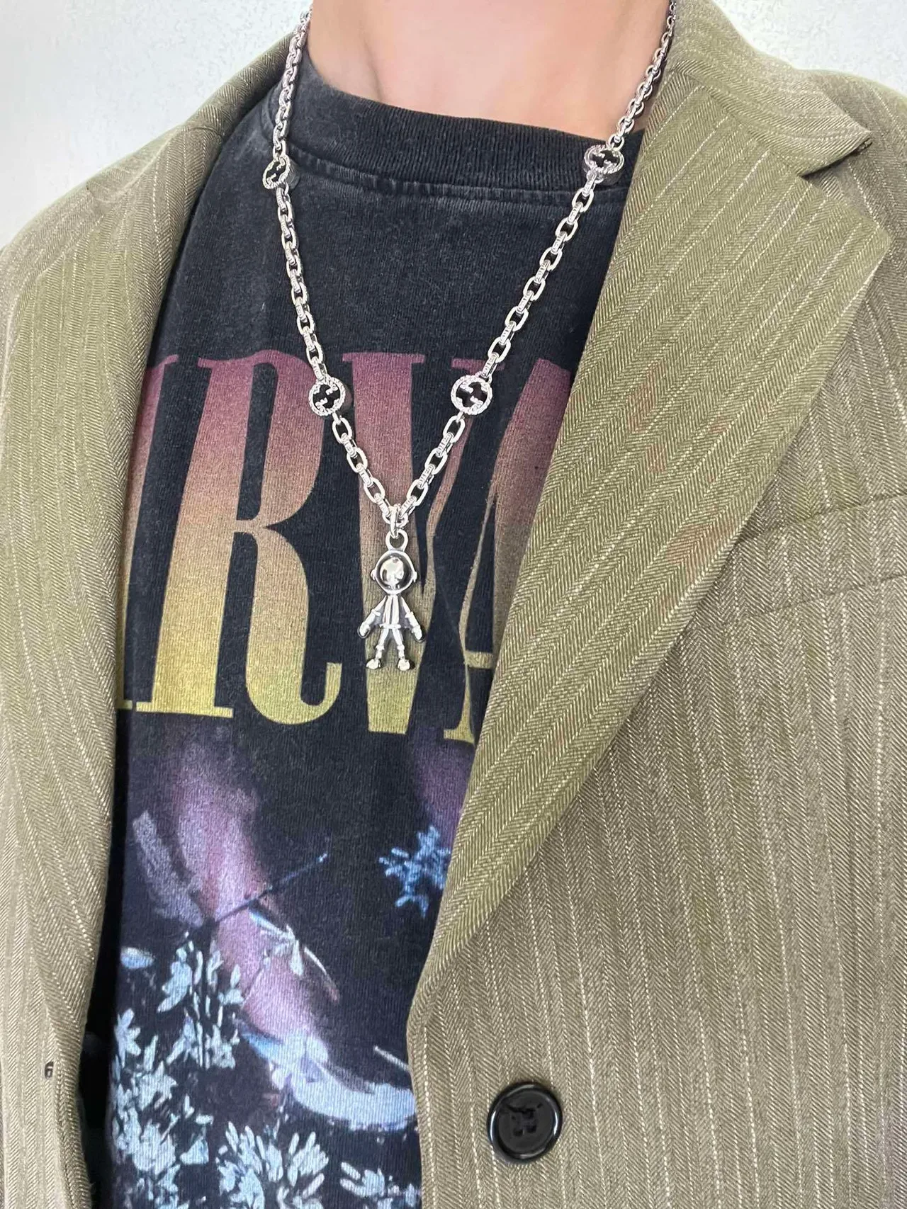 Gucci Astronaut Pendant Silver Chain Necklace 9