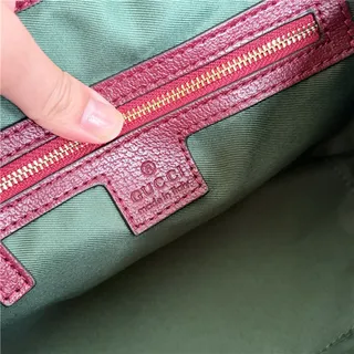 Gucci Beige Brown GG Monogram Canvas Web Stripe Accent Bucket Bag 4