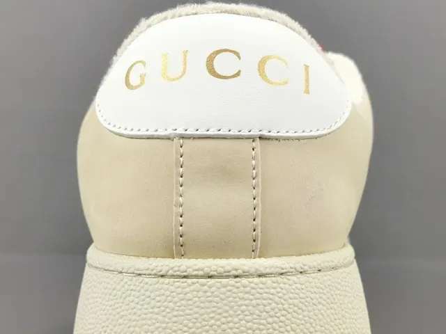 Gucci Beige Red Suela Plataforma GG Monogram Textil Lifestyle Sneakers 7