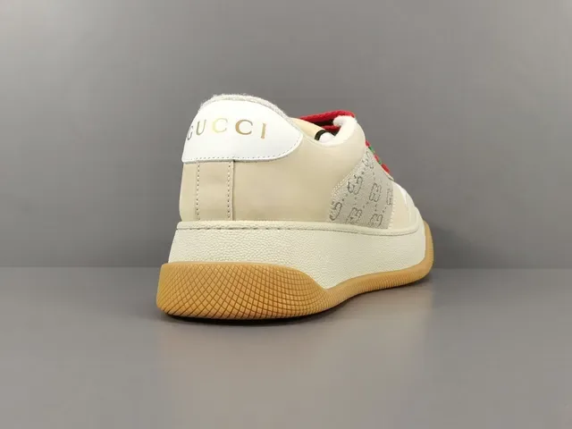 Gucci Beige Red Suela Plataforma GG Monogram Textil Lifestyle Sneakers 14