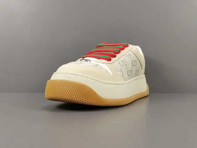 Gucci Beige Red Suela Plataforma GG Monogram Textil Lifestyle Sneakers 15