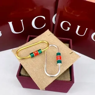 Gucci Carabiner Keychain ذهبي سوار أحمر بإنل