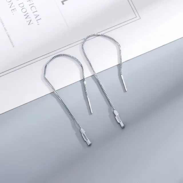 Gucci Chain-Drop Engraved Pendant Earrings 3