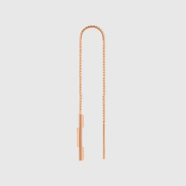 Gucci Chain-Drop Engraved Pendant Earrings 7