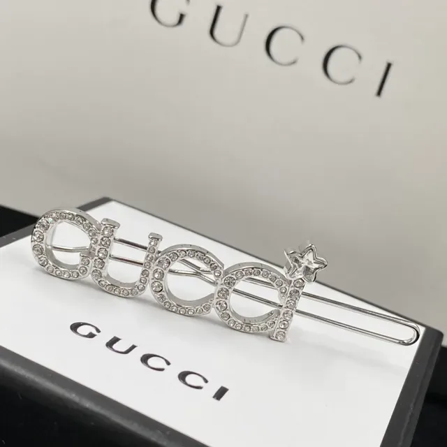 Gucci Broche Clip Cheveux Logo Étoile Cristal 3