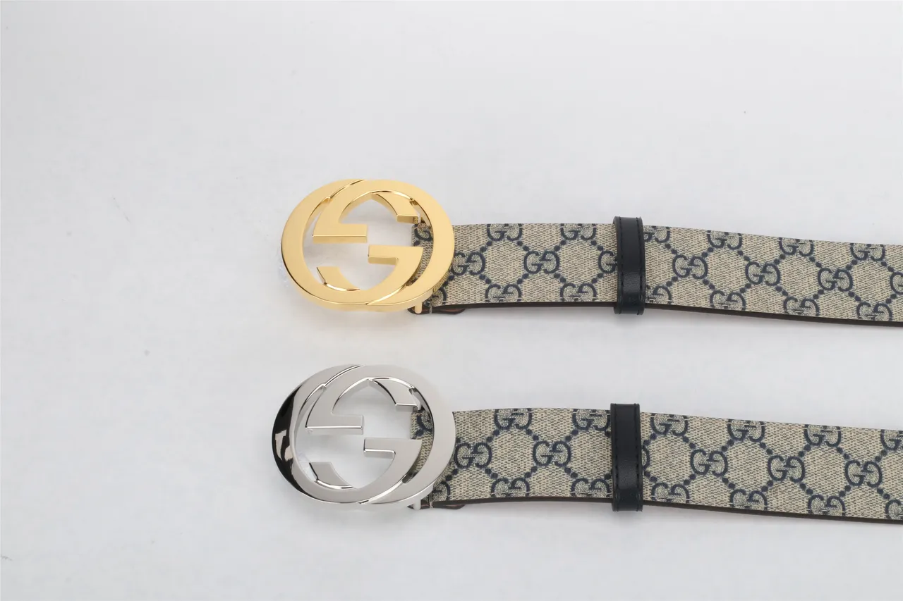 Gucci Double G Belt Beige and Black Monogram Canvas Leather Belt 11