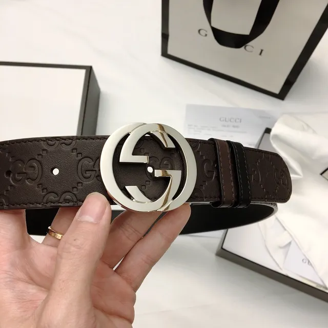 Gucci Double G Belt Brown Leather Belt 4