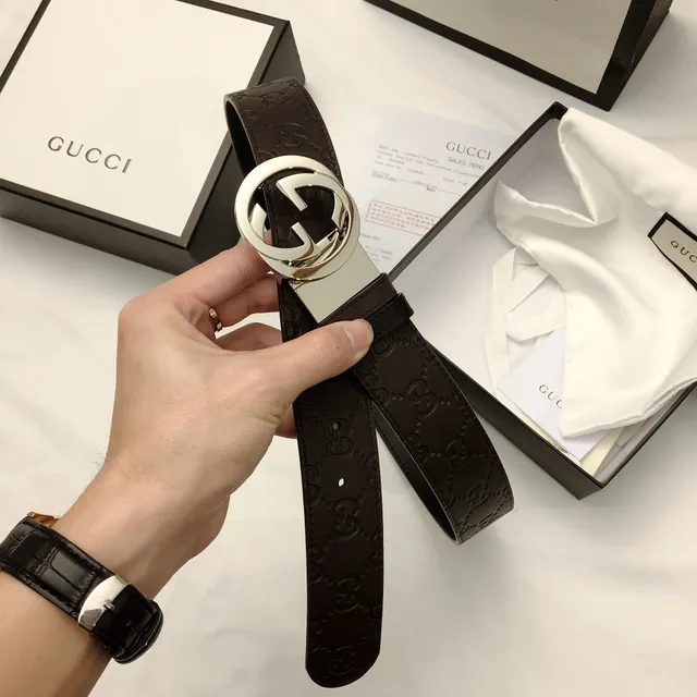 Gucci Double G Belt Brown Leather Belt 6