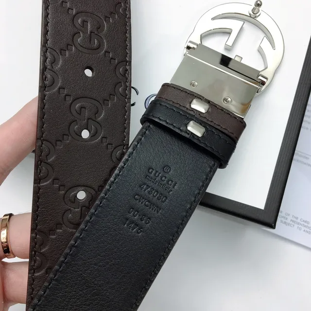 Gucci Double G Belt Brown Leather Belt 7