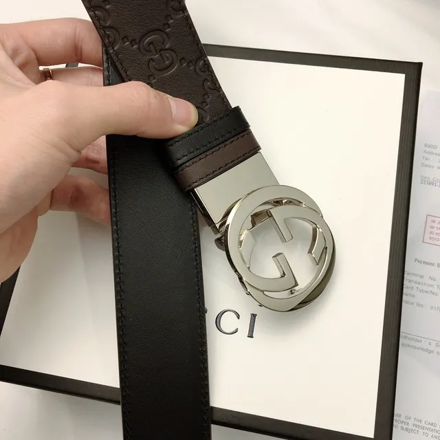 Gucci Double G Belt Brown Leather Belt 8
