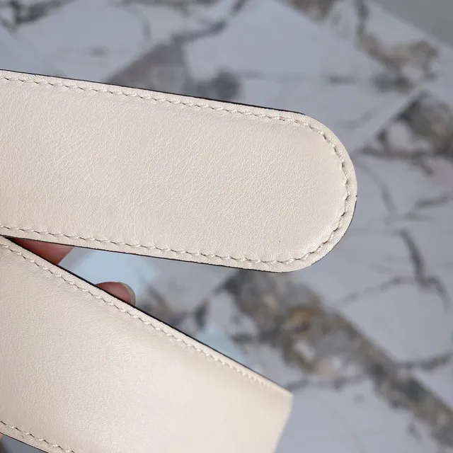 Gucci Double G Belt Cream Leather Belt 5