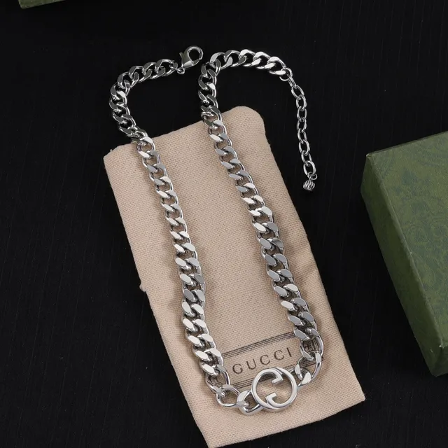 Gucci Double G Chain Necklace Two-Tone Gold and Silver Necklaces 4