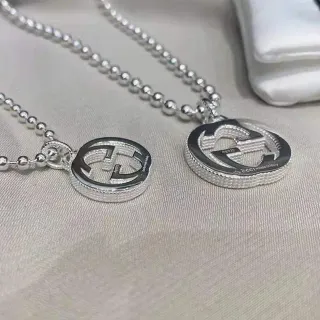 Gucci Double G Pendant Silver Necklace