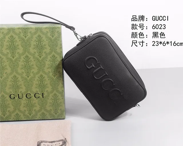 Gucci Embossed Logo Bolsa Cruzada Couro Preto Texturizado 7
