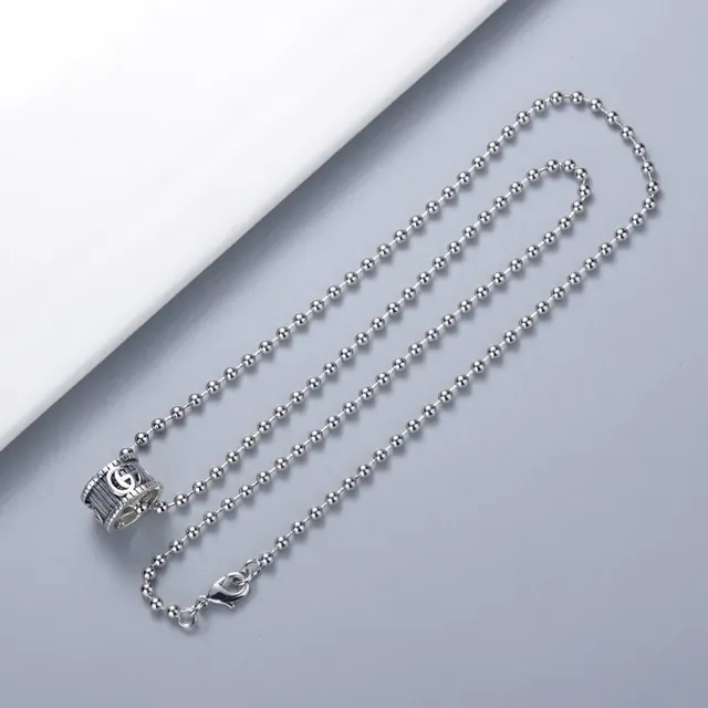 Gucci GG Marmont Barrel Pendant Silver Necklace 4