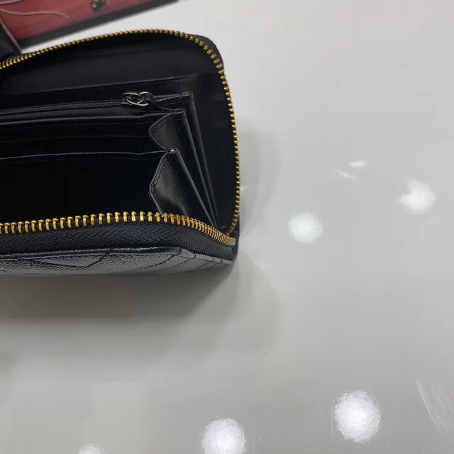 Gucci GG Marmont Black Chevron-Quilted Long Wallet 2