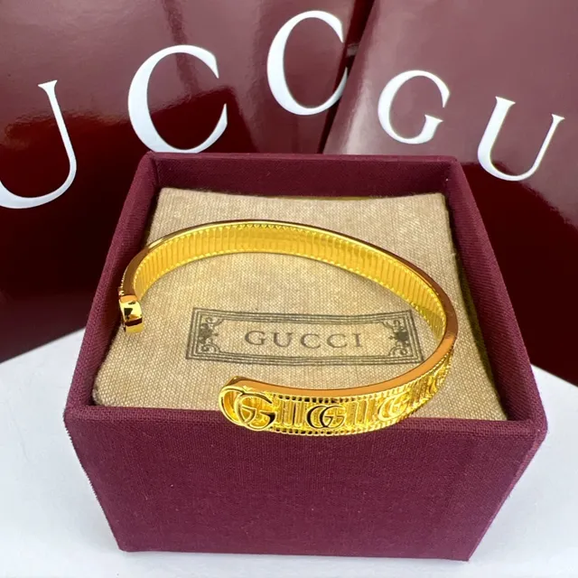 Gucci GG Marmont Black Enamel Interlocking GG Bracelet 5